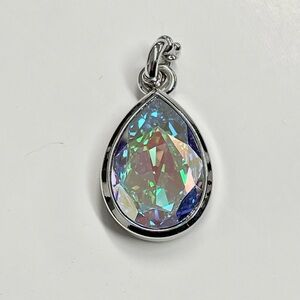 Iridescent Teardrop Pendant Necklace